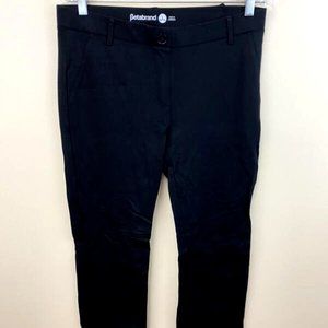 Betabrand LP L Petite Solid Black Classic Dress Yoga Pants Straight Leg